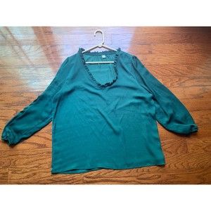 Old Navy Olive Green Long Sleeve Blouse XL